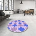 thumbnail image 4 of Ahgly Company Machine Washable Indoor Rectangle Transitional Medium Slate Blue Area Rugs, 6' x 9', 4 of 7