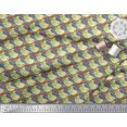 thumbnail image 3 of Soimoi Velvet Fabric Bird,Palm Tree & Sun Nature Print Fabric by The Yard 58 Inch Wide, 3 of 3