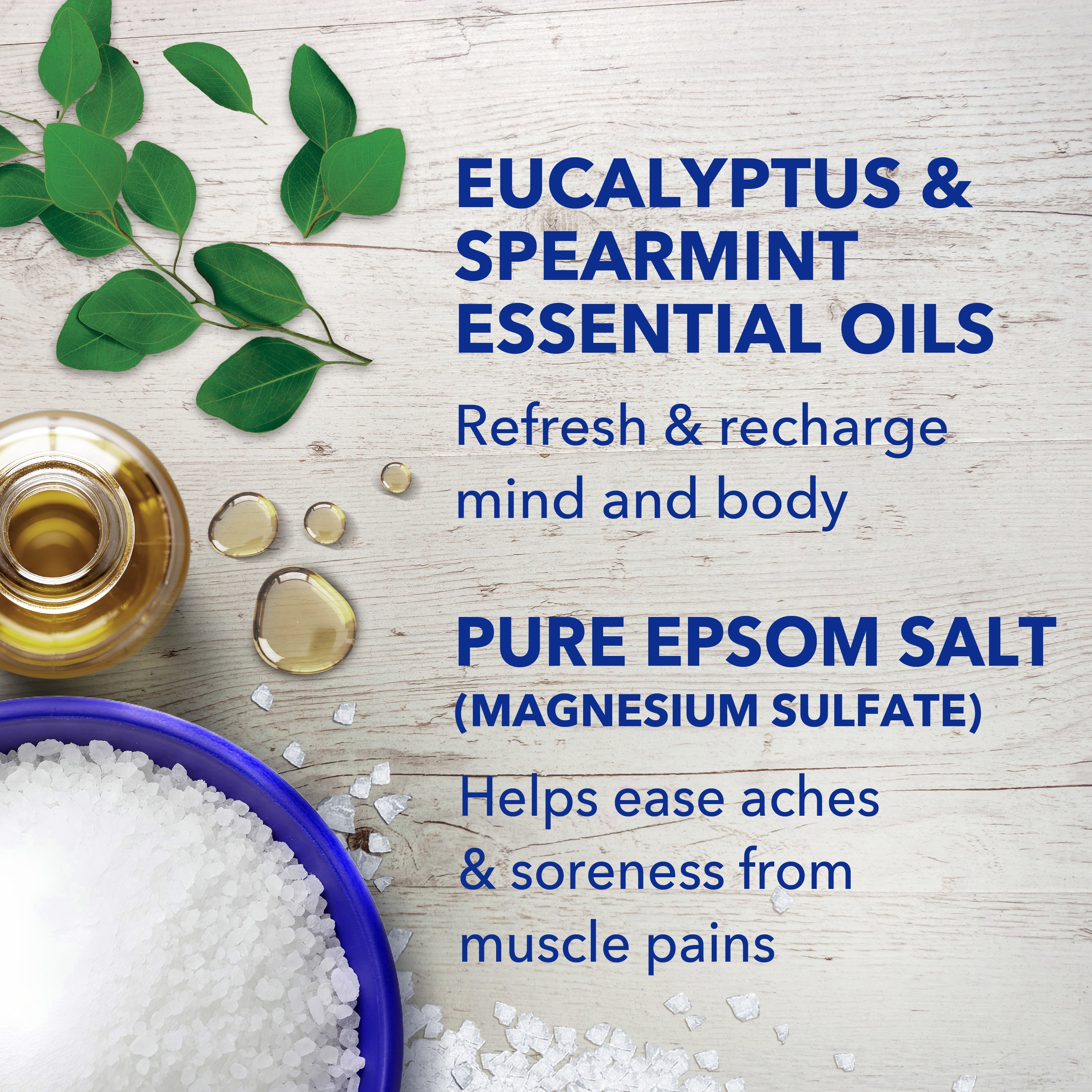 (4 pack) Dr Teal's Epsom Salt Magnesium Soak, Relax & Relief with Eucalyptus & Spearmint, 7 lbs