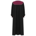 thumbnail image 4 of TSSOE Unisex Women Men Clergy Robe V-neck Color Block Split Zipper Front Choir Robe Pulpit Gown For Church Black M, 4 of 7
