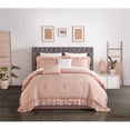 thumbnail image 1 of Chic Home BCS18328-US 5 Piece Keelan Comforter Set, Blush - King Size, 1 of 1
