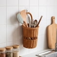 thumbnail image 4 of Cififendec Woven Wall Hanging Storage Basket, 9.06"×5.12", Multi‑Purpose Utensil Organizer for Chopstick Storing and Wall Decor Storage, 4 of 6