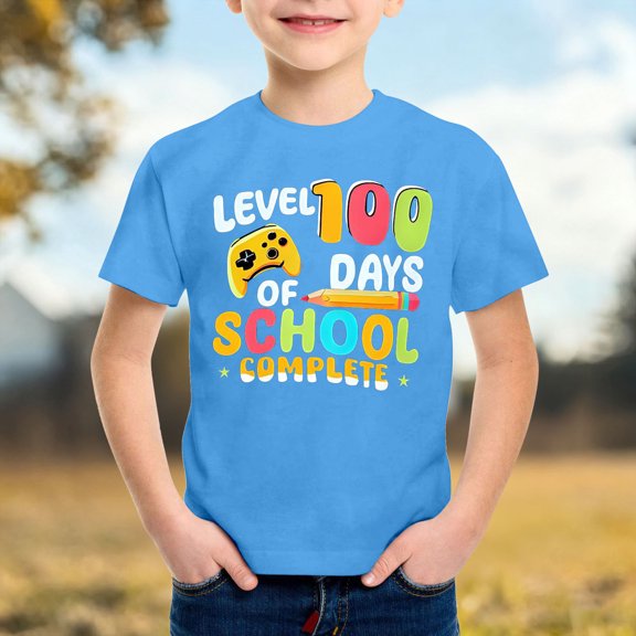 Gzbliryd Graphic T-Shirt Letter Print T Shirt Top Summer T Shirts for Teens Summer Clothes for Teens (Sky Blue,5-6 Years)