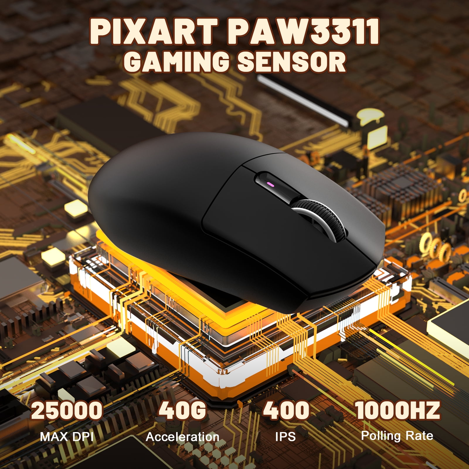 ATTACK SHARK G3 Tri-mode Wireless Gaming Mouse 25000 DPI Ultra Lightweight