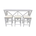 thumbnail image 2 of Pemberly Row Modern / Contemporary Wood Flip Top Bar Table in White, 2 of 4