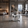 thumbnail image 4 of Yardvibe Heavy Duty Floor Fan, 14.6"x15" 3-Speed with Wall-Mounting System, 4650 CFM High Velocity, Industrial Shop Fan for Commercial, Garage & Greenhouse (B), 4 of 6