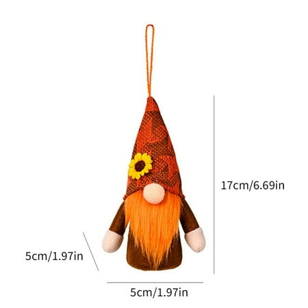 

Halloween Bat Hat Faceless Gnome Doll with Lights Hanging Pendant Tree Decor Harvest Sunflowers Plush Doll Decorations For Home