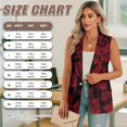 thumbnail image 7 of Uorisanigo Red Rose Women's Jacket Vest Sleeveless Size S Lightweight Women's Suit Vest with Pockets Open Front Blazer Vests Elegant, 7 of 7