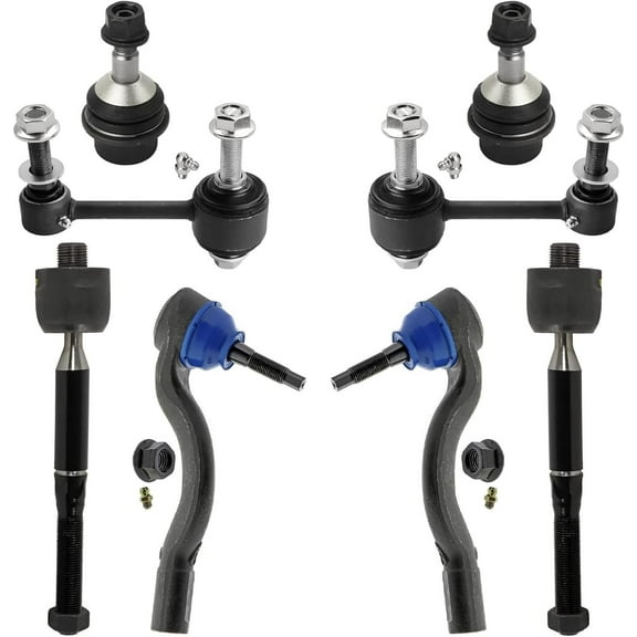 Detroit Axle - Front 8pc Suspension Kit for 16-20 Dodge Durango Jeep Grand Cherokee, 4 Tie Rod Ends 2 Sway Bars 2 Lower Ball Joints 2016 2017 2018 2019 2020 Replacement