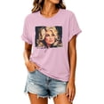thumbnail image 2 of VNKIDY Womens Retro Dolly Shirt Short Sleeve Parton Memorial T-Shirts Country Singer Graphic Tees Casual Country Music Festival Relaxed Fit Womens Tops,Size L, 2 of 4