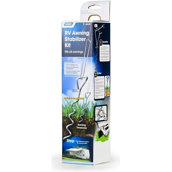 Camco Awning Stabilizer 42563 - Universal Fit - Multicolor