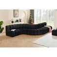thumbnail image 2 of Meridian Furniture Arc Black Velvet Modular Sectional, 2 of 16