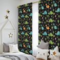 thumbnail image 5 of Black Dinosaurs Eggs Cacti Pattern Insulated Teens Curtains Set Of 2, Bedroom Essentials, Toddler Room Decor 52"x84", 5 of 5