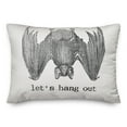 thumbnail image 2 of Creative Products Lets Hang Out Bat 14x20 Spun Poly Pillow, 2 of 3