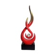thumbnail image 2 of Flame Statue Decor for Living Room, 11.2″ H Modern Minimalist Sculptures Home Decorations for Dining Room, Abstract Art Sculpture for Shelf Coffee Table Centerpiece - (Red), 2 of 8