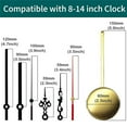 Quiet Pendulum Clock Mechanism Replacement With 2set Hands,Pendulum