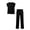 Black, variant on Girls Clothes 2 Piece Outfits Drop Shoulder Sleeve Top and Wide Leg Pants Set Trendy Clothing