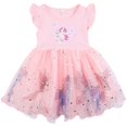 thumbnail image 2 of Vestido de unicornio para niñas de tamaño pequeño y mediano, vestido de princesa de hilo esponjoso, vestido de bebé de manga corta de algodón, 2 of 2