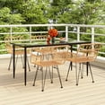 thumbnail image 1 of vidaXL 5 Piece Garden Dining Set Poly Rattan, 1 of 5