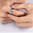 thumbnail image 3 of Mens Titanium Steel Gear Ring With Carbon Fiber Inlay, 3 of 3