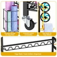 thumbnail image 4 of Dextrus Multipurpose Gym Equipment Organizer with Yoga Mat Holder and Wheels, 4 of 8