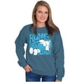 thumbnail image 4 of Retro Groovy Home Sweet Smurf Cartoon Sweatshirt for Men or Women Brisco Brands S, 4 of 6
