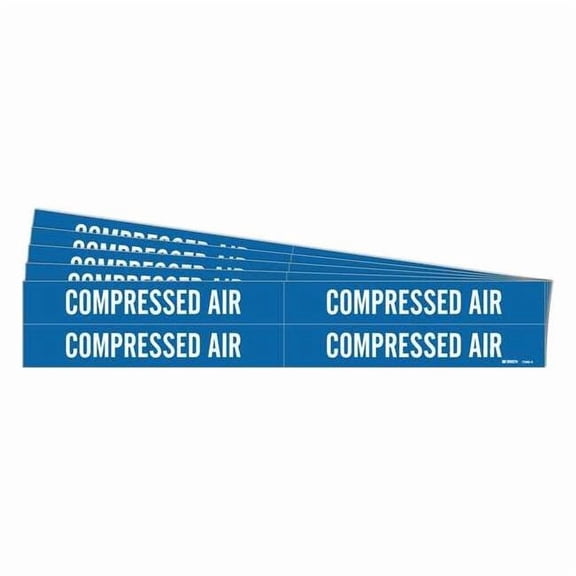 Brady Pipe Marker,White,Compressed Air,PK5, 7060-4-PK 7060-4-PK