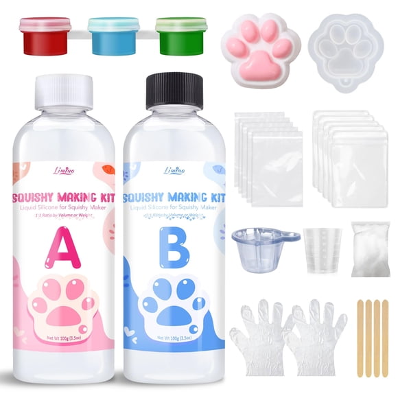 Silicona líquida para Taba Squishy Kit, 200 ml, proporción AB 1:1