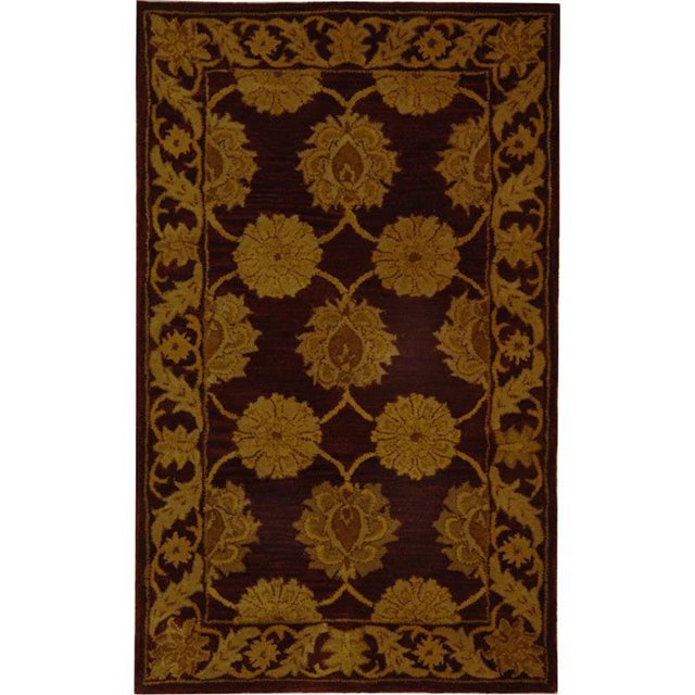 SAFAVIEH Heritage Collection 3' x 5' Maroon HG314B Handmade Traditional Oriental Premium Wool Area Rug