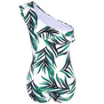 thumbnail image 4 of Hilor Women One Piece Bathing Suits One Shoulder Ruffle Swimwear Tummy Control Monokinis Swimsuits, 4 of 9