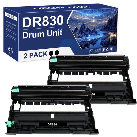 Unidad de tambor y banco de tóner DR830 DR-830, color negro, paquete de 2 unidades Brother