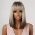thumbnail image 4 of European Style Women Synthetic Wig Straight Short Hair Gray Headband Fiber, 4 of 7