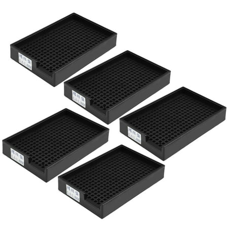 

Egebert 5Pcs 273 Holes Anti-Static Screws Trays 140 x 90 x 25mm Screw Plates Hard PP Plastic Screws Tray Holder Square Tool Trays Screw Organizer for 2.5mm-3.0mm Screws Quick Replacing Black