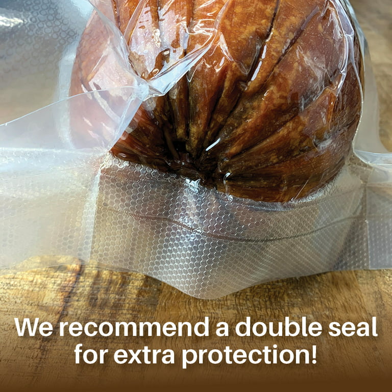 Twelve FoodVacBags Expandable Vacuum Sealer Bags 11 x 50' Heat Seal Roll  for Large Roasts, Casseroles 