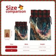 thumbnail image 3 of Sikiie Abstract Peacock Painting Christmas Gift Bags Drawstring Gift Bags Sacks Drawstring Bag Holiday Linen Xmas Wrapping Bags for Presents Party Gift-Black, 3 of 8