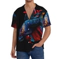 thumbnail image 1 of Fotbe Colorful Betta Fish Camisa Estampada de Manga Corta para Hombre, Casual de Verano, Estilo Playero, Sin Arrugas-Large, 1 of 5