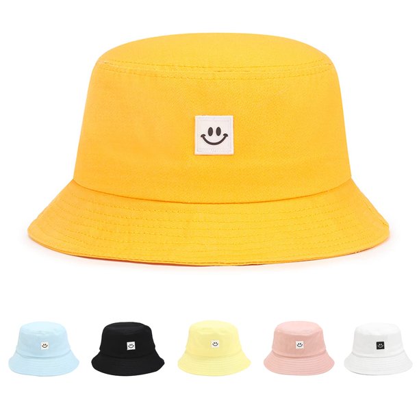 Gorro de sol AJG para niños, algodón, cara sonriente, 54 cm, 2 a 7 años