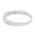 thumbnail image 3 of AFFY White Cubic Zirconia Elegant Twisted Promise Love Shiny Ring In 14k White Gold Over Sterling Silver, Ring Size 5, 3 of 5