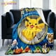thumbnail image 4 of Manta de Anime japonés para niños, manta cálida de Sherpa para dormitorio, camas, sofá, sofá, famosa, 4 of 4