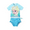 Blue, variant on Princess Girls Swimsuit Frozen Elsa Rash Guards and Bikini, 2-pcs, Sizes 2-6, Blue