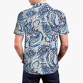 thumbnail image 6 of Salouo Paisley Floral Branches for Men's Short Sleeve Polo Shirts,Polo Shirts for Men Performance Short Sleeve Golf Shirt Athletic Casual Collared T-Shirt-XX-Large, 6 of 8