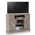 thumbnail image 2 of Farmhouse Barn Door TV Stand for up 65" TVs, 30" Tall Entertainment Center Media Console Cabinet,Grey, 2 of 6
