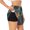 Black, variant on Starry Sky Cloud Wolf Printed 2 in 1 Women's Workout Shorts for Athletic Gym Running Shorts with Phone Pockets-Large