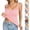 #02 Pink, variant on Women's Square Neck Lace Trim Sleeveless Slim Fit Tank Tops Y2K Going Out Camisole Shirts, #02 Gray, L