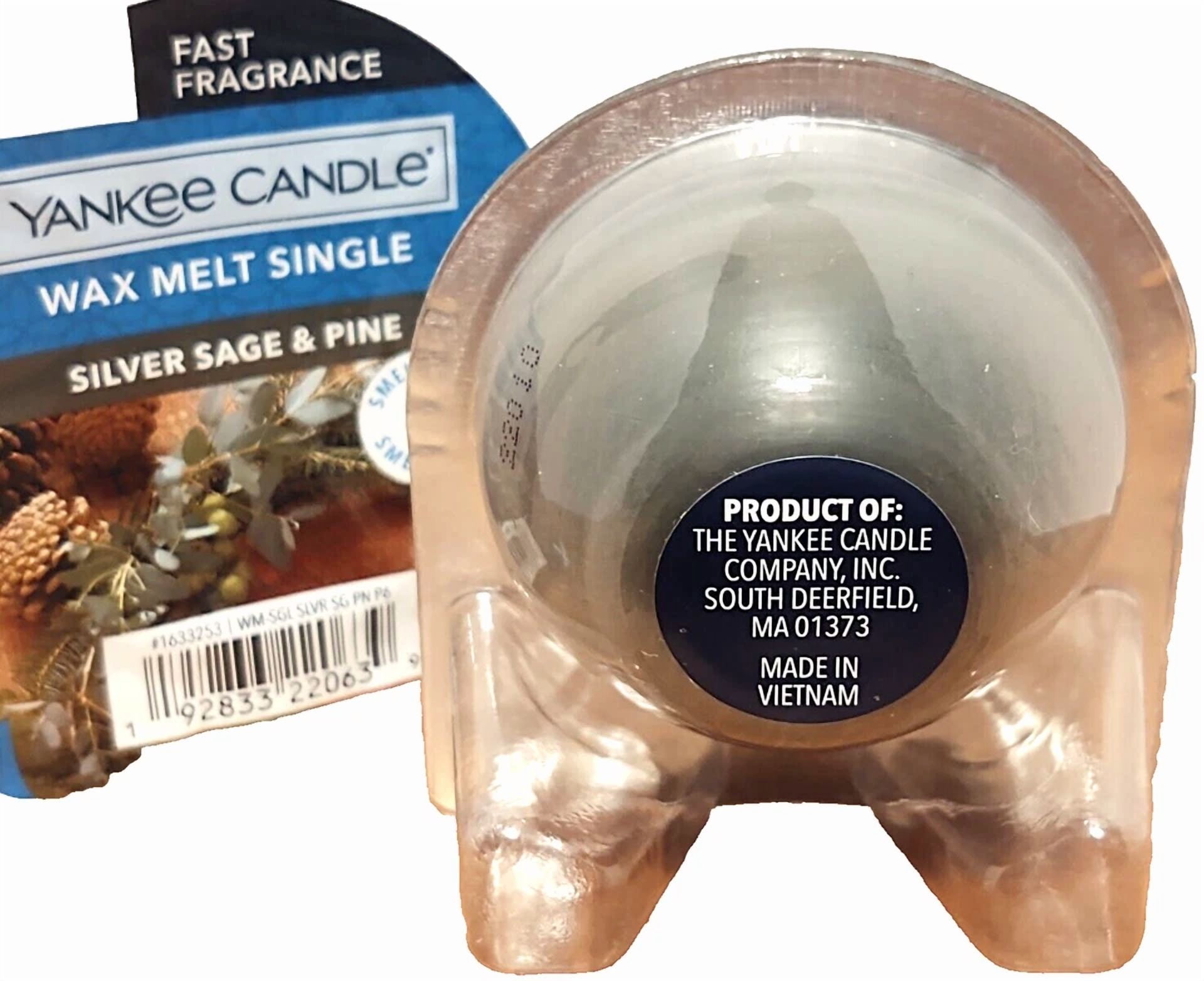 Yankee Candle Silver Sage And Pine Wax Melt Tart Singles X 2 0.8 Oz New