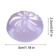 thumbnail image 2 of Translucent & Sparkling Mini Bun Squishy Set 4-Pack Pure TPR 3cm Toy & Adorable, 2 of 7