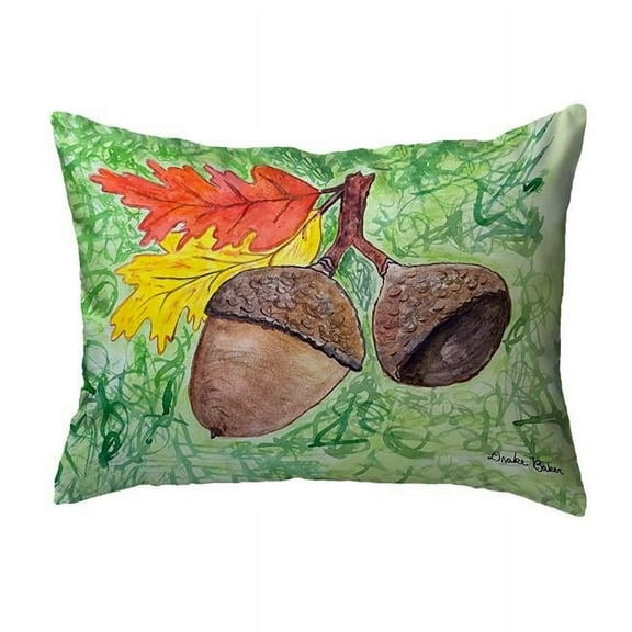 Betsy Drake KS1389 11 x 14 in. Drakes Acorns Non-Corded Pillow - Small