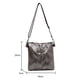 thumbnail image 2 of Bolso bandolera acolchada de algodón bandolera acolchada para mujer bolso de mano gris, 2 of 4