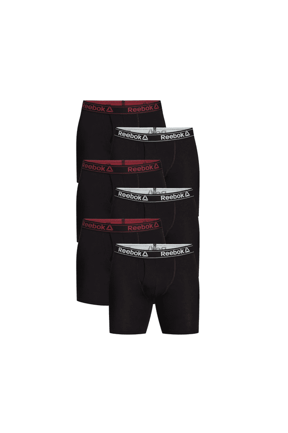 Men's Underwear Cotton Blend Long Leg Boxer Briefs, 6-Pack