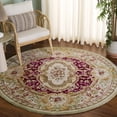 thumbnail image 2 of SAFAVIEH Savonnerie Jimmy Bordered Area Rug, Red/Ivory, 6' x 6' Round, 2 of 8